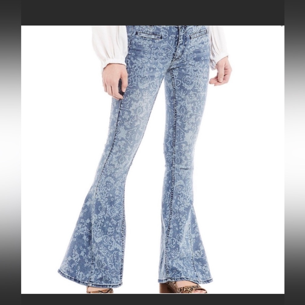 We The Free Dream Lover Printed Flare Jeans